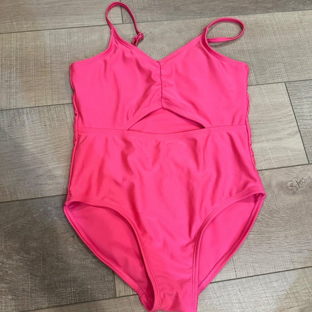ART CLASS GIRLS HOT PINK ONE PIECE SWIM SUIT XL 14